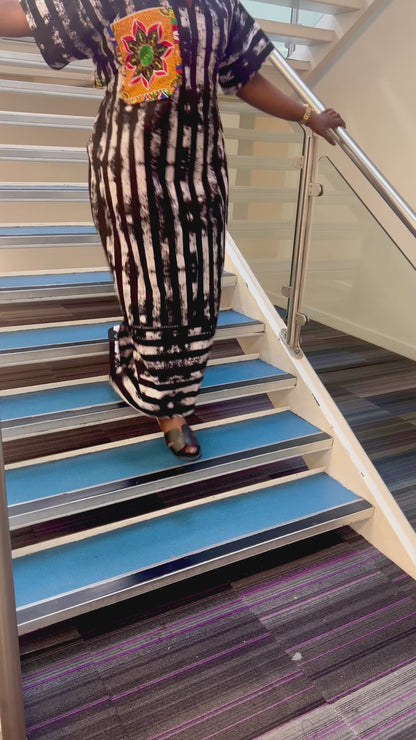 AGBEKE- striped Grace Kaftan